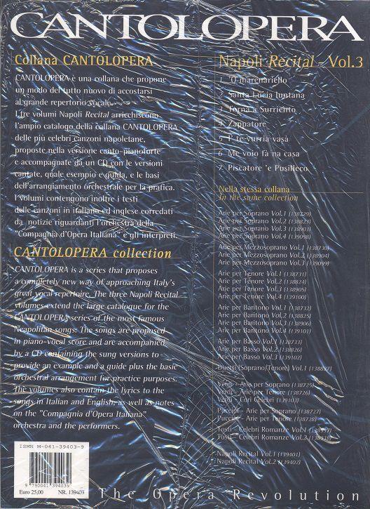 Cantolopera: Napoli Recital Vol. 3 - pro zpěv a klavír